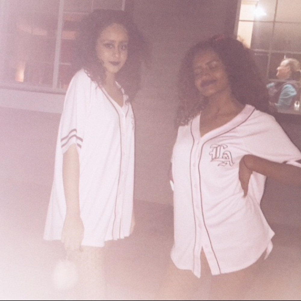 LA jersey shirt.